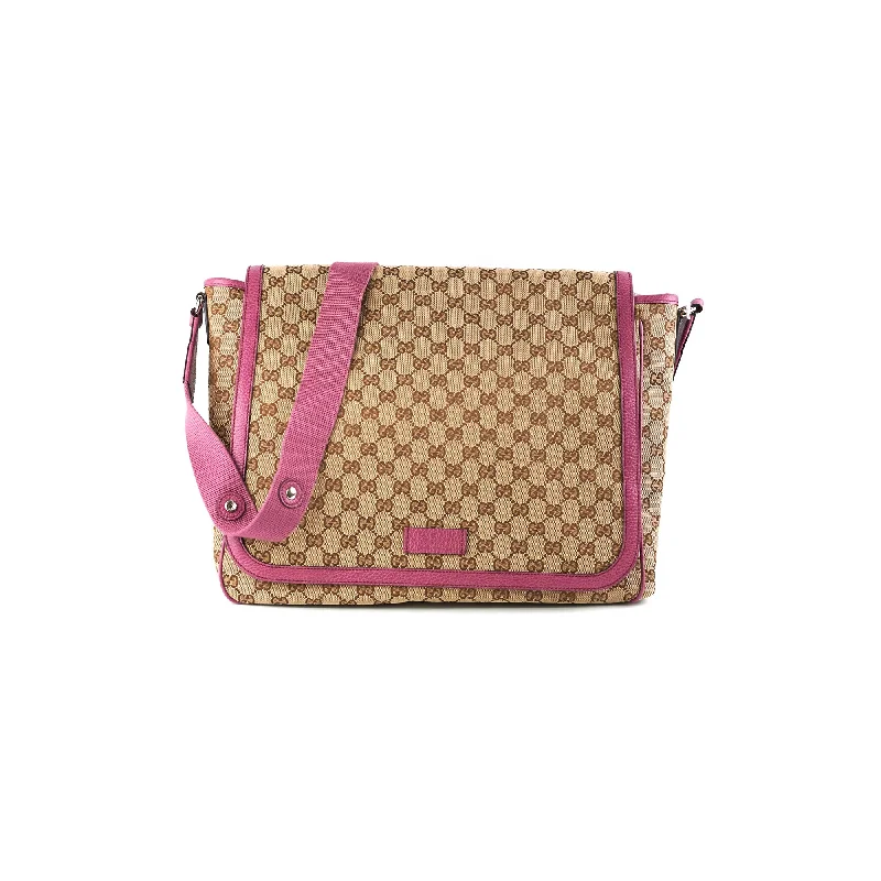 Ladies Gucci Dionysus bags with a detachable shoulder strapGucci Baby Bag with Changemat Monogram Pink