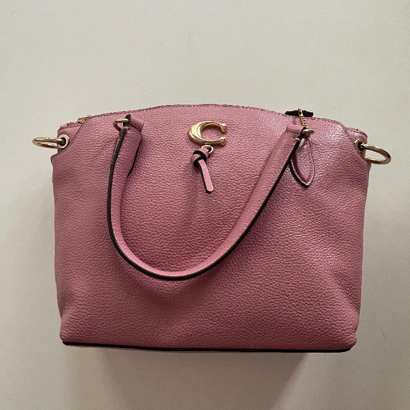 Coach bags with a zippered interior pocket for separating itemsHandbag Designer By Coach, Size: Medium