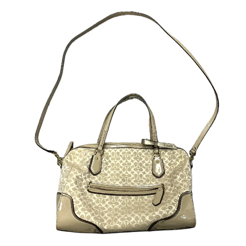 Coach bags with a front - flap pocket and a turnlock for a classic aestheticHandbag Designer By Coach, Size: Large