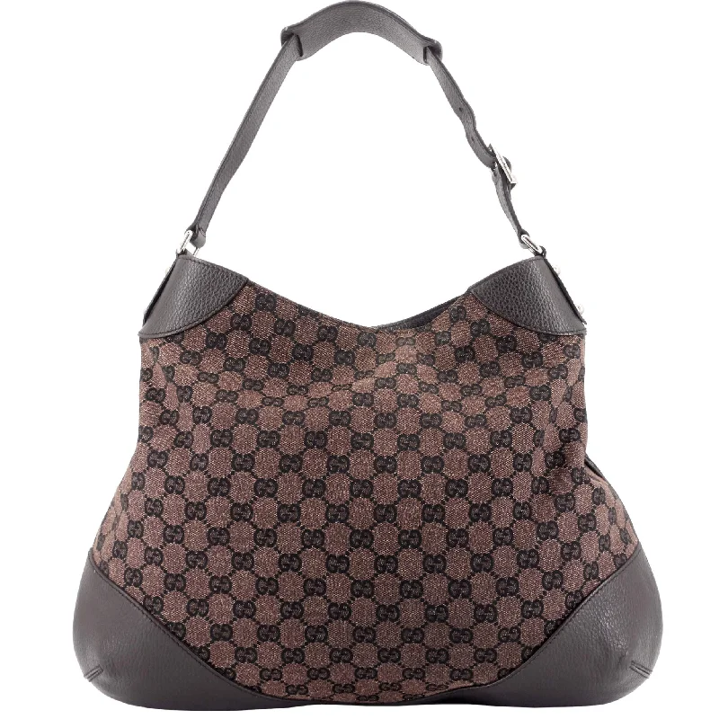 Gucci backpacks for women with a hidden back pocketBrown GG Canvas Hobo Bag