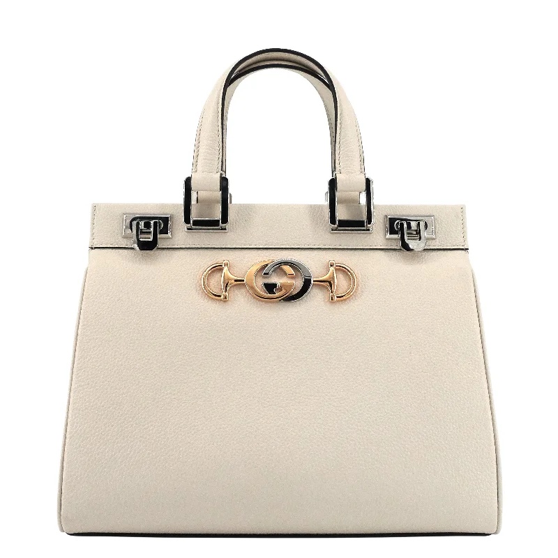 Women Gucci bags with interlocking G hardware for a classic lookZumi Small Top Handle Leather Bag