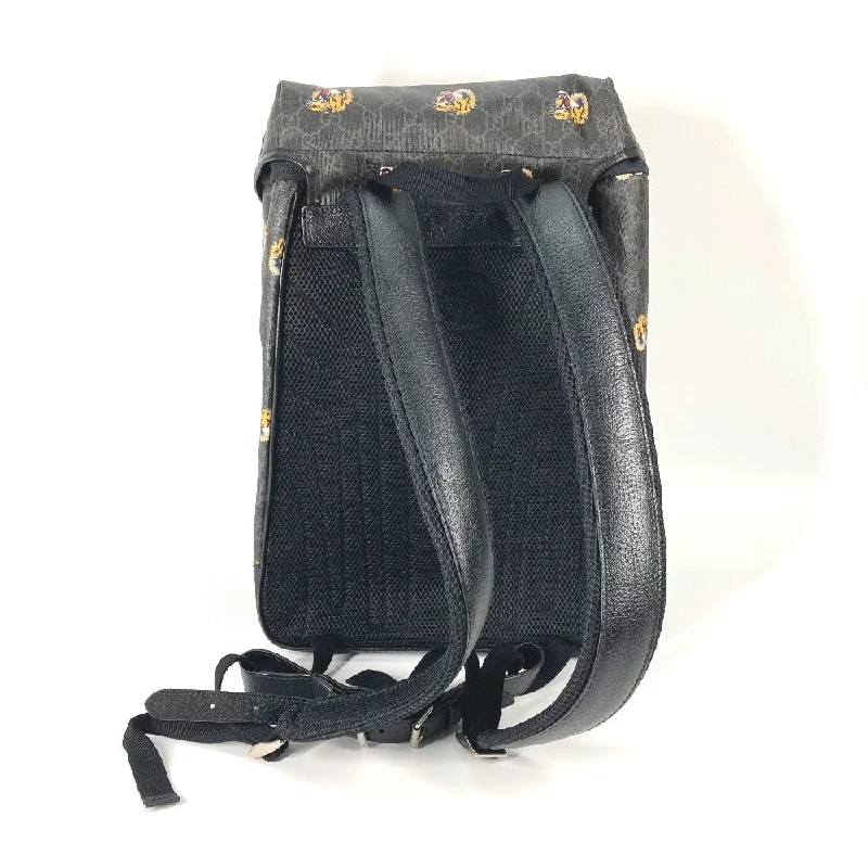 Ladies Gucci shoulder bags with a magnetic - closure flapGUCCI Backpack 696013 GG Supreme Canvas black Interlocking G Medium backpack mens Used