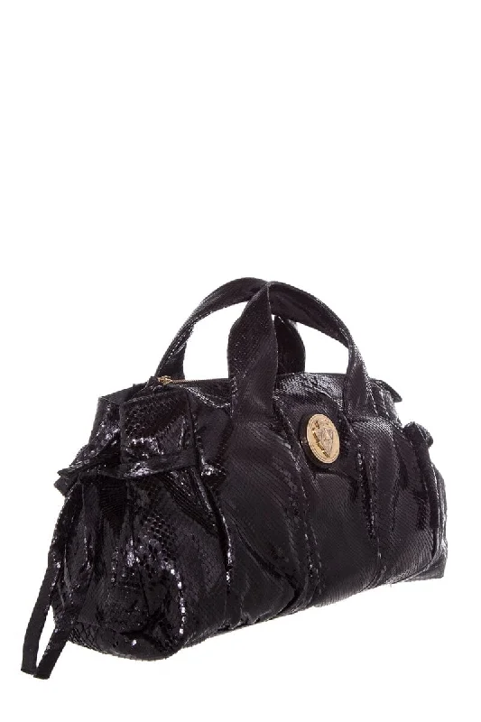 Gucci tote bags for women with a water - resistant coatingGucci Hysteria Black Snakeskin Handbag