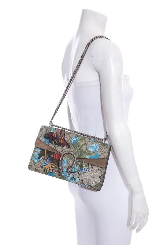 Women Gucci bags with a front - zip pocket for small itemsGucci GG Supreme Blooms Embroidered Dionysus Handbag