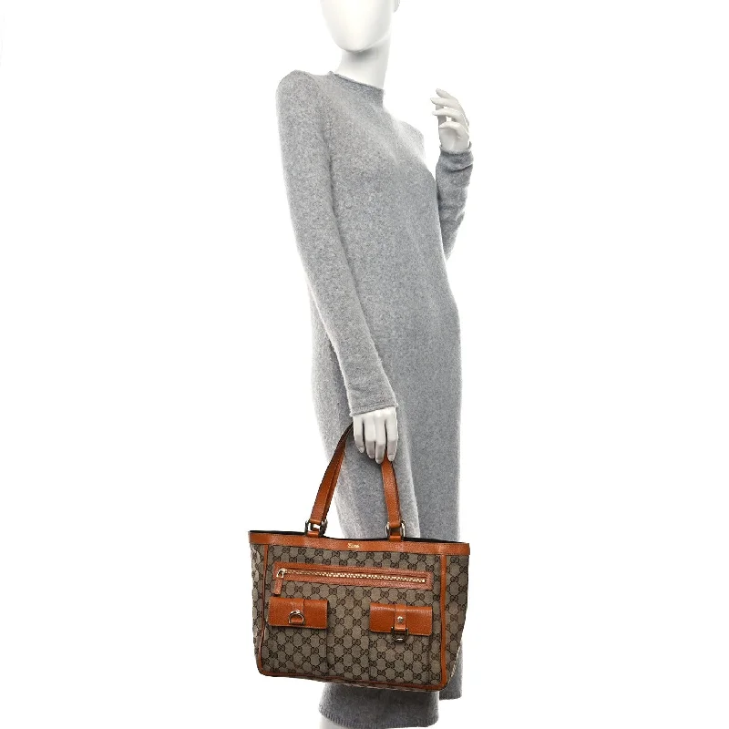 Women Gucci crossbody bags with a woven leather strapGucci Abbey D Ring Tote Tan