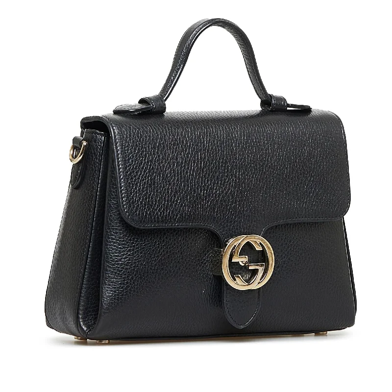 Gucci handbags for women with a back - zip pocketGucci Dollar Calf Interlocking G Satchel (w5lLM6)