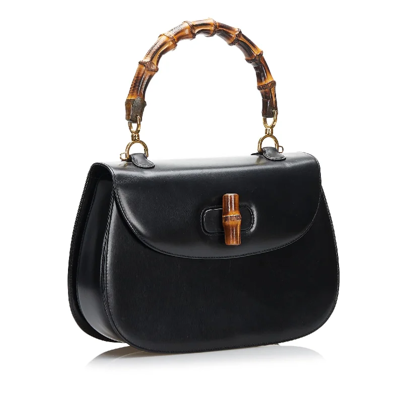 Women Gucci backpacks with a luxurious leather finishGucci Bamboo Night (IevI0I)