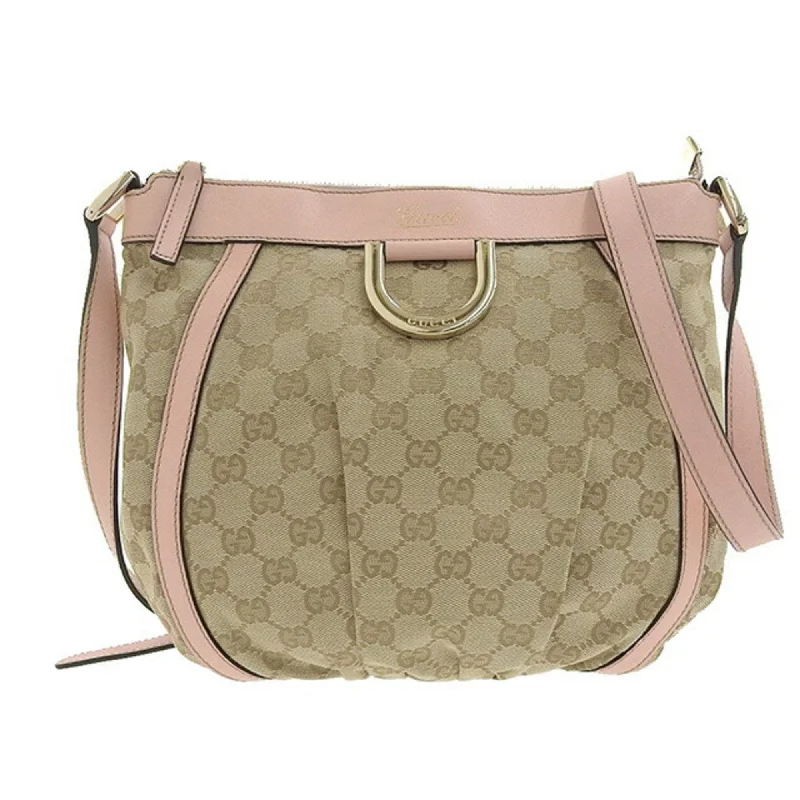 Ladies Gucci Dionysus bags with a star - shaped charmGucci Bag Ladies Shoulder Pochette Abbey Line GG Canvas 203257 Beige Brown Pink