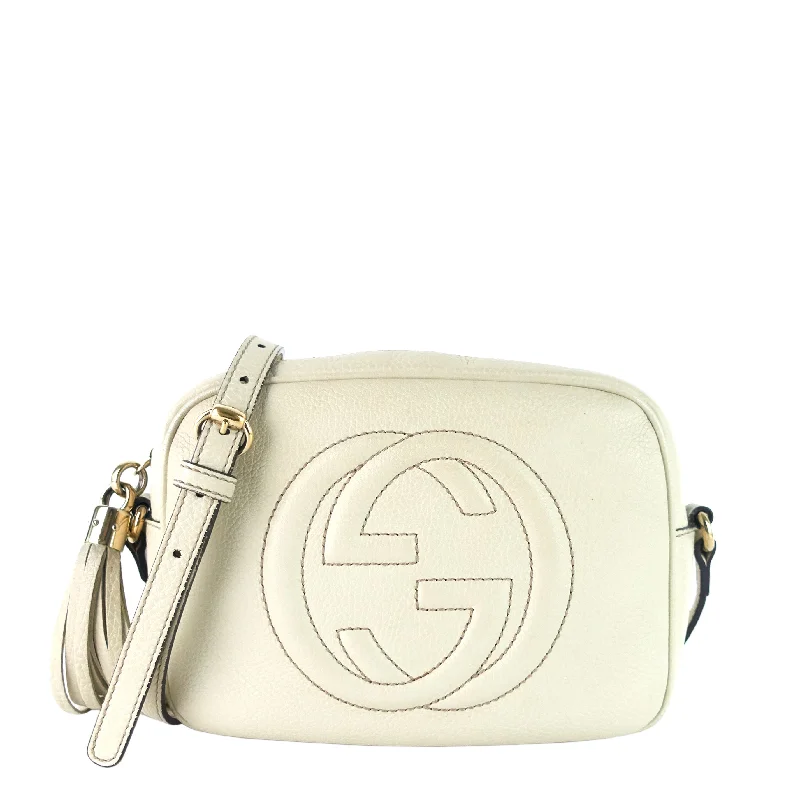 Ladies Gucci shoulder bags with a tassel decorationSoho Disco Calfskin Leather Crossbody Bag