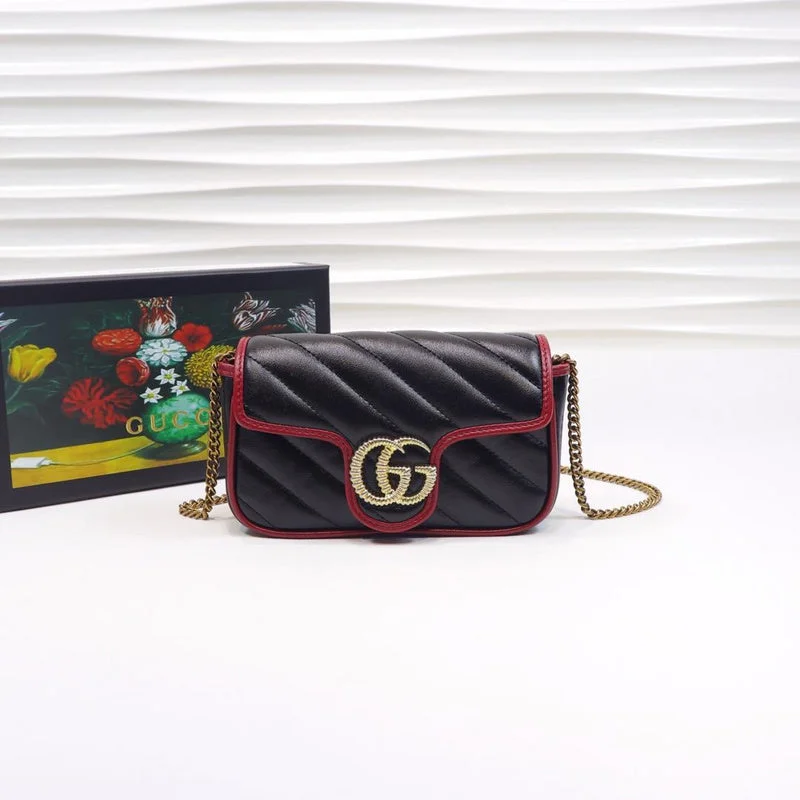 Women Gucci bags with a snap - button closure and a decorative charmGucci Bags