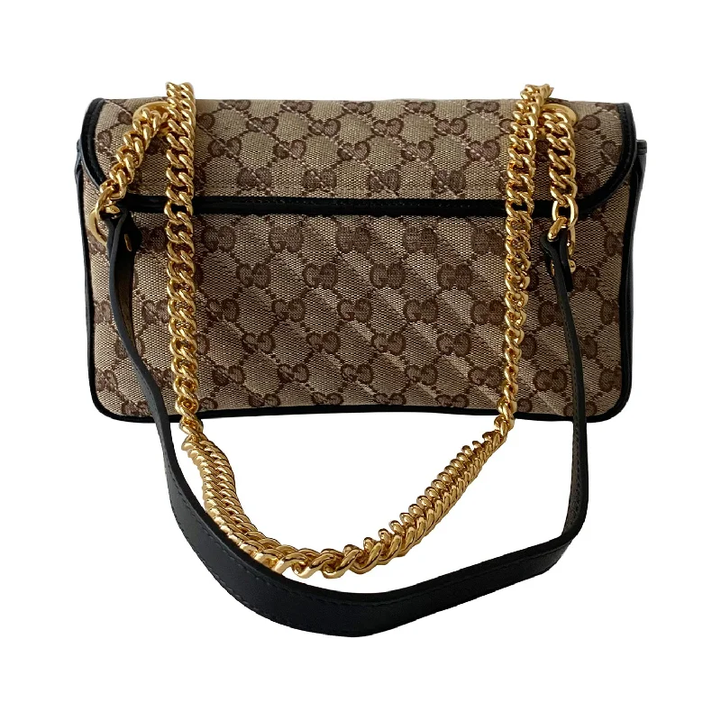 Gucci handbags for women with a back - zip pocketGucci Small Marmont GG Canvas Bag