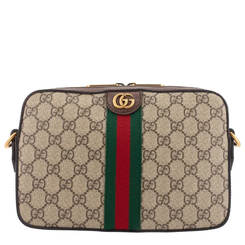 Gucci tote bags for women with a double - handle designOphidia GG Supreme Canvas Crossbody Bag