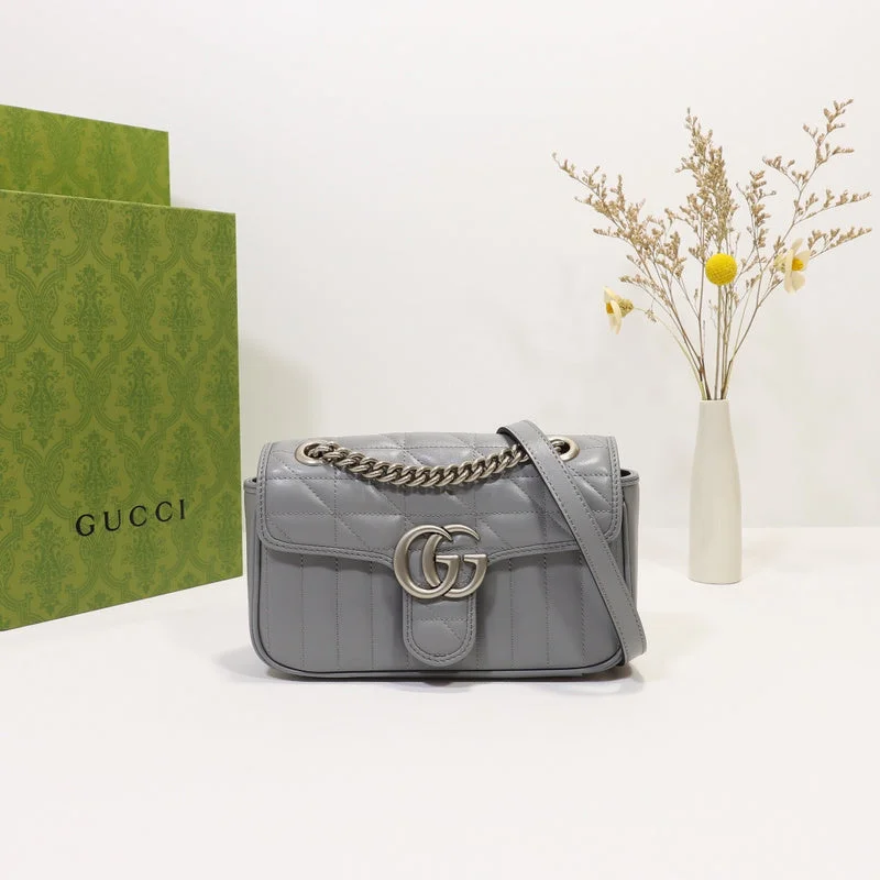 Women Gucci bags with a snap - button closure and a decorative charmBC - GUCCI BAG - 072