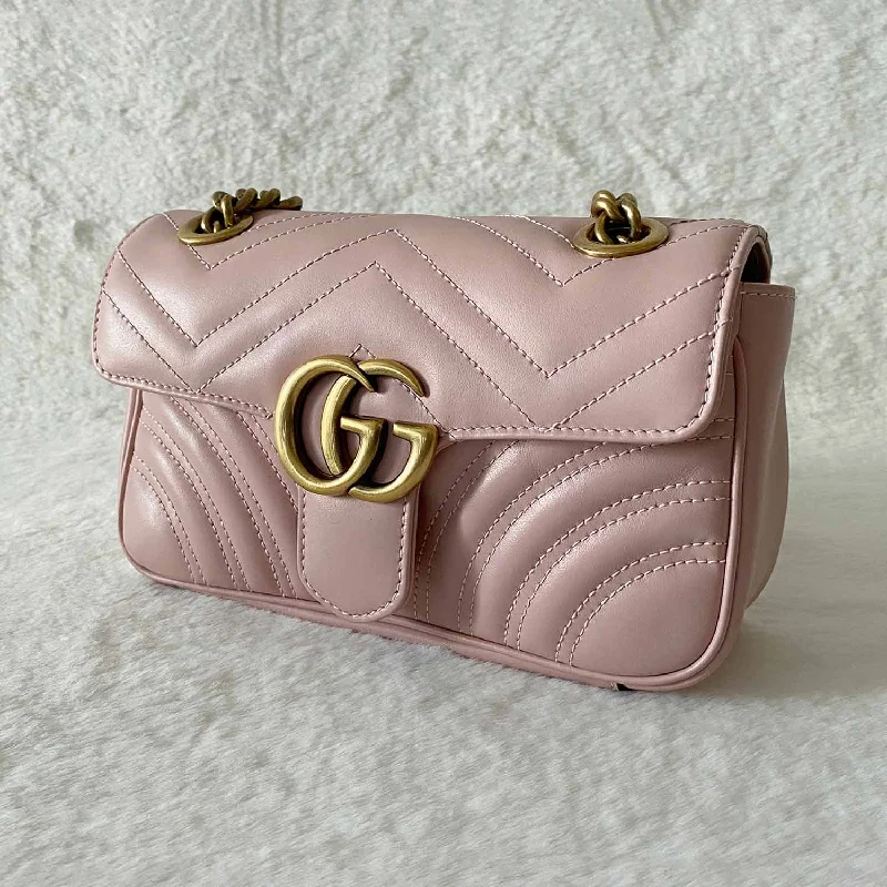 Ladies Gucci shoulder bags with a wide - width strapGucci GG Marmont Matelassé Mini Bag