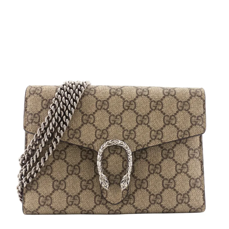 Gucci Marmont bags for women with a snakeskin - effect panelDionysus GG Supreme Canvas Chain Wallet Bag