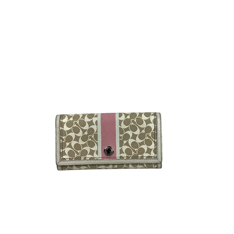 Ladies Coach Tabby bags with a textured leather surface for a more tactile lookWallet Designer By Coach, Size: Medium