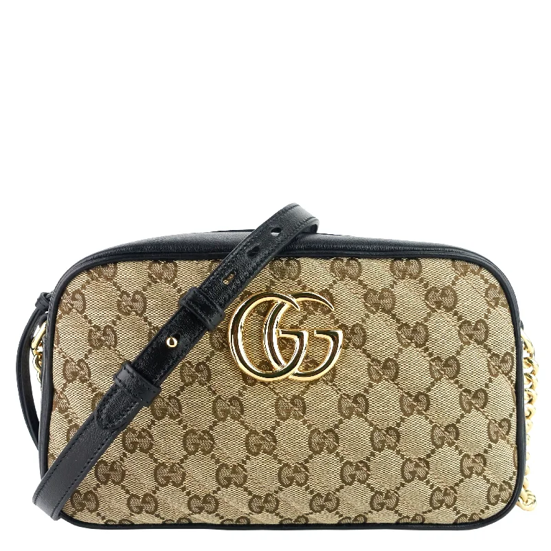 Women Gucci bags with a detachable mobile phone holderMarmont Small Monogram Canvas Chain Shoulder Bag