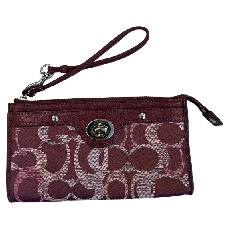 Coach crossbody bags in a vibrant, eye - catching color for a bold statementWristlet Designer By Coach, Size: Large