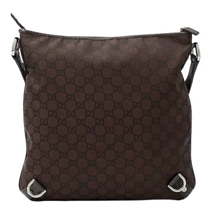 Women Gucci Sylvie bags featuring the signature web stripeGucci Bag Women's Shoulder Abbey GG Nylon Brown 268642 Crossbody