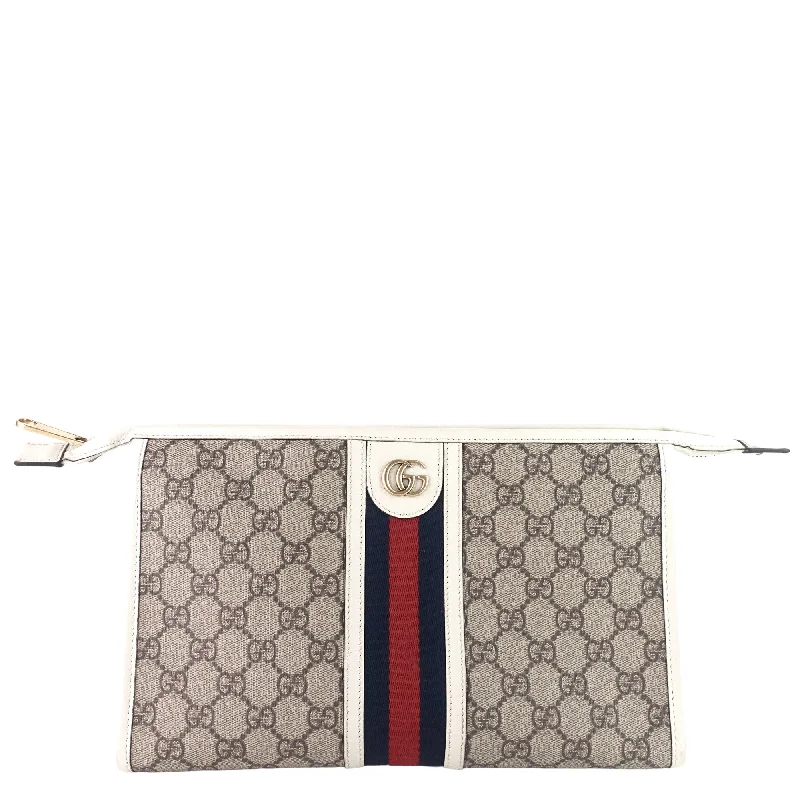 Women Gucci bags with a detachable mirror insideOphidia GG Supreme Canvas Toiletry Pouch