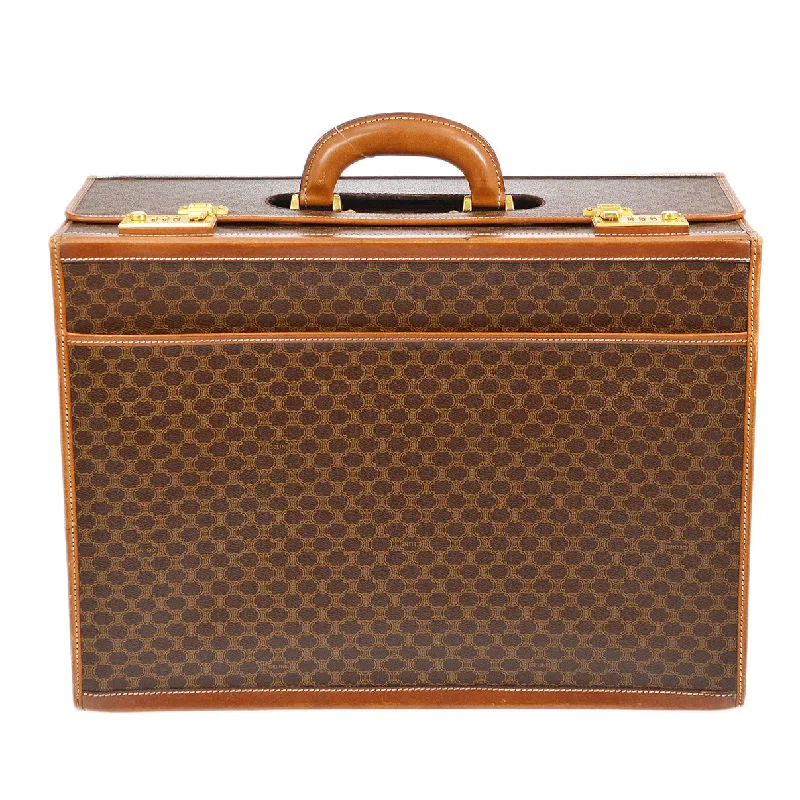 CELINE M08 Macadam Travel Bag Trunk Case Brown