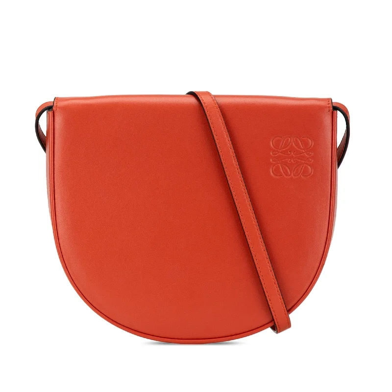 Orange LOEWE Small Soft Calfskin Heel Bag