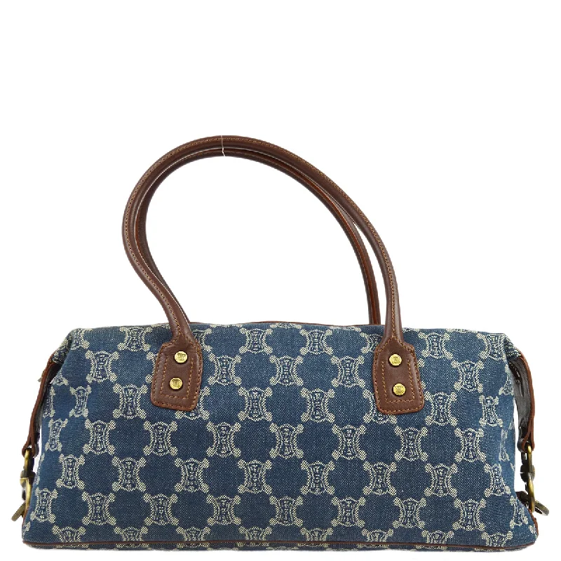 Celine Blue Denim Macadam Handbag