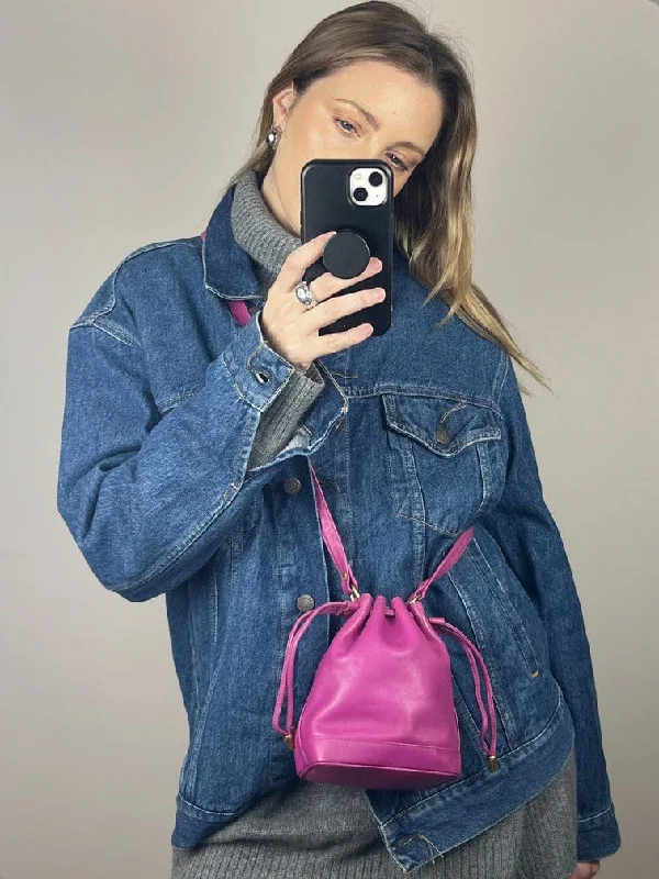 Vintage Celine Crossbody Mini Bucket Bag