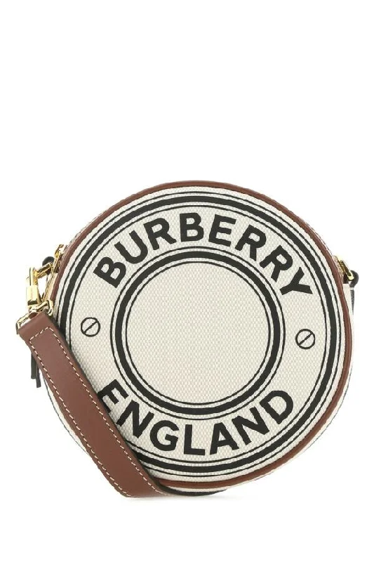 Pet - Friendly Burberry Pet Carrier BagsBurberry Woman Two-Tone Canvas And Leather Louise Crossbody Bag