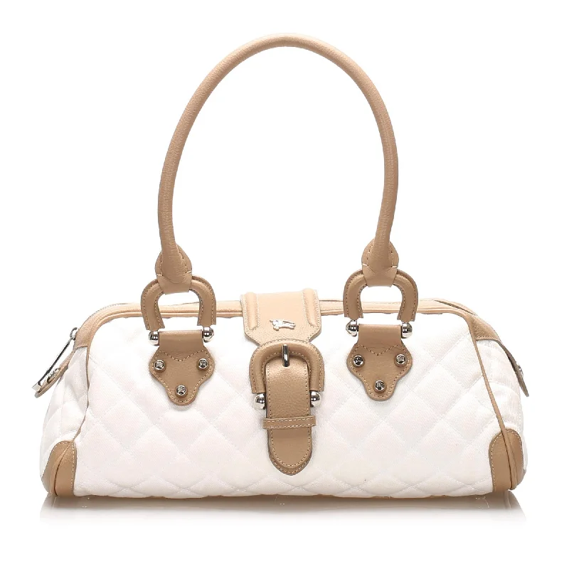 Limited Edition Burberry Bags for CollectorsBurberry Quilted Manor Nylon Shoulder Bag (SHG-11816)