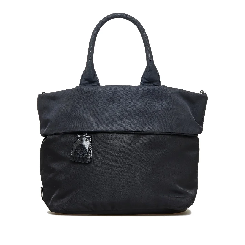 Black Prada Tessuto Reversible Satchel