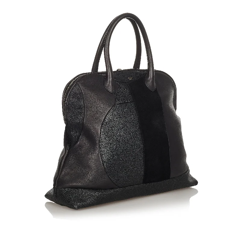 Black Celine Leather Tote Bag