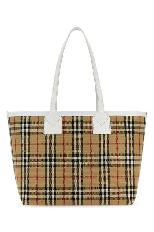 Durable Burberry Canvas Bags for Everyday UseBurberry Woman Embroidered Canvas London Shopping Bag