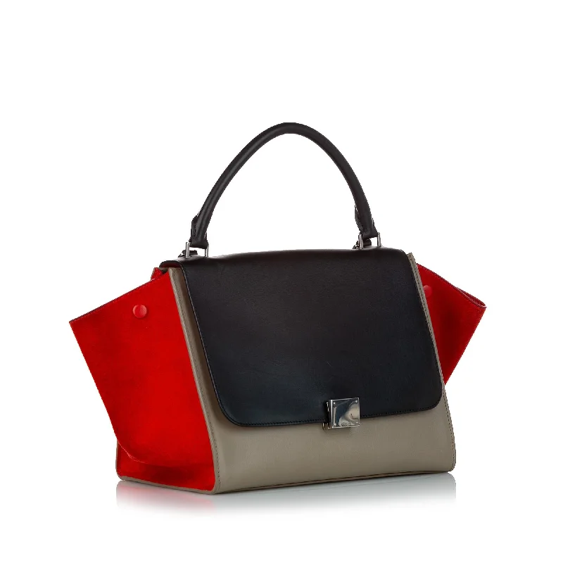 Celine Trapeze Tricolor Leather Satchel (SHG-27023)