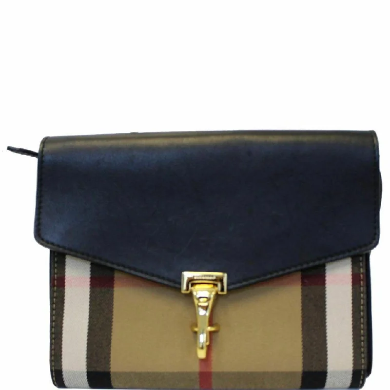 Foldable Burberry Shopping Bags for ConvenienceBurberry Small Macken House Black Canvas and Leather Cross Body Bag