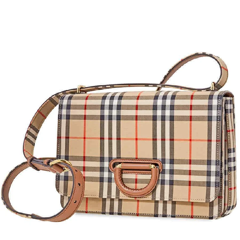 Sustainable and Ethical Burberry Bags for Conscious ConsumersBurberry The Medium Vintage Check D-ring Bag- Archive Beige 8010586