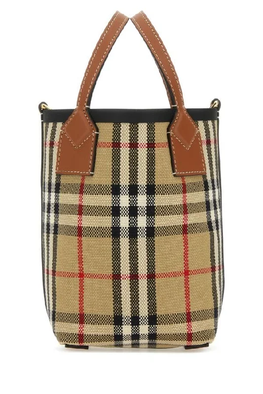 Minimalist Burberry Bags for a Sleek LookBurberry Woman Embroidered Fabric London Bucket Bag