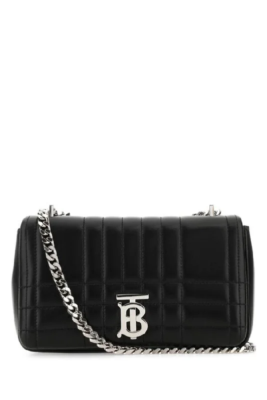 High - Quality Burberry Leather Shoulder BagsBurberry Women Black Leather Small Lola Crossbody Bag