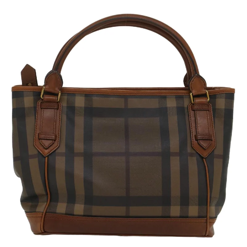 Burberry Bags with RFID Blocking TechnologyBURBERRY Nova Check Blue Label Shoulder Bag PVC Leather Brown  54109