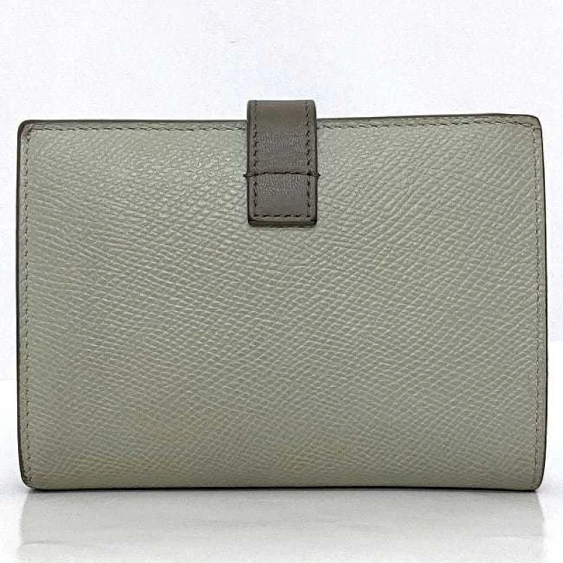 Celine wallet medium strap gray 10B64 3BRU 30VL folio leather  bicolor smoky color ladies