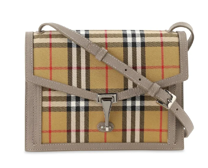 Burberry Bags with Magnetic Closures for Quick AccessBurberry Small Macken Vintage Check Gray Canvas Cross Body Bag