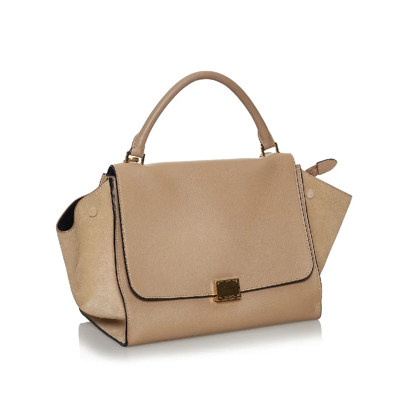 Celine Trapeze Leather Satchel (SHG-30452)