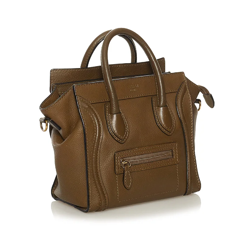 Brown Celine Luggage Tote