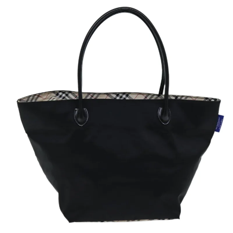 Burberry Bags with Interior Organizers for Easy SortingBURBERRY Nova Check Blue Label Tote Bag Nylon Black Beige  bs14385