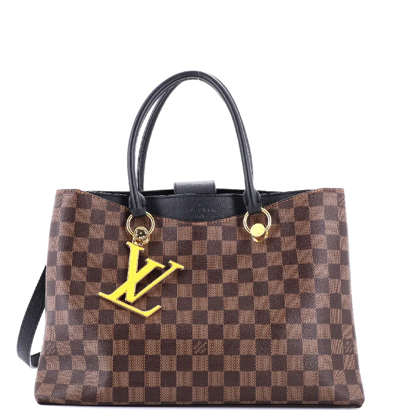 LV Riverside Handbag Damier with Leather