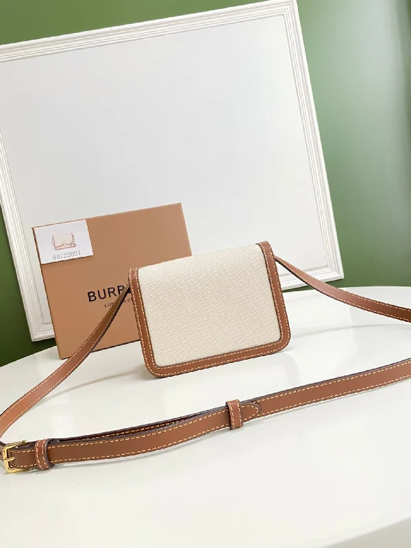 Statement - Making Oversized Burberry BagsBurberry Small Two Tone  Canvas Leather TB Bag