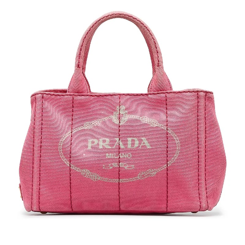 Pink Prada Canapa Logo Satchel