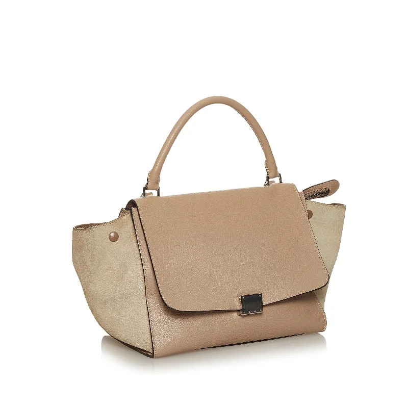 Celine Trapeze Leather Satchel (SHG-28880)