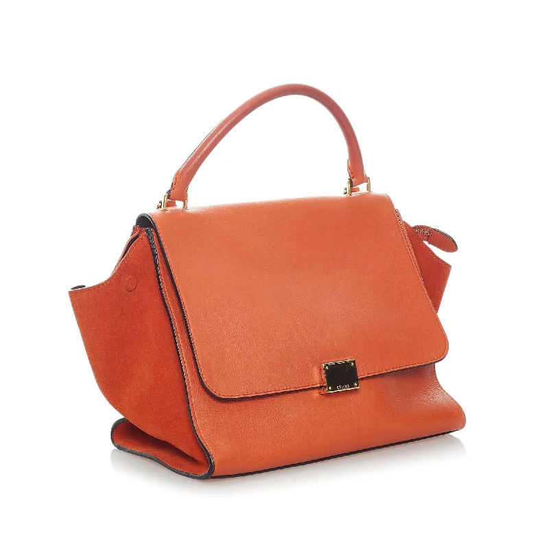 Celine Trapeze Leather Satchel (SHG-31102)