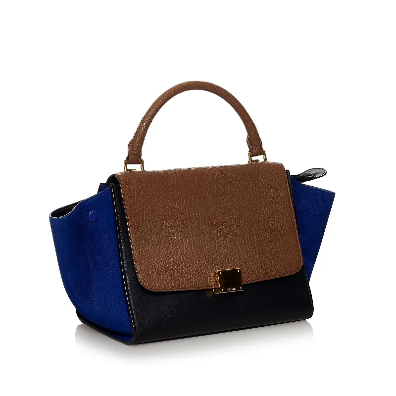 Celine Trapeze Tricolor Leather Satchel (SHG-29794)